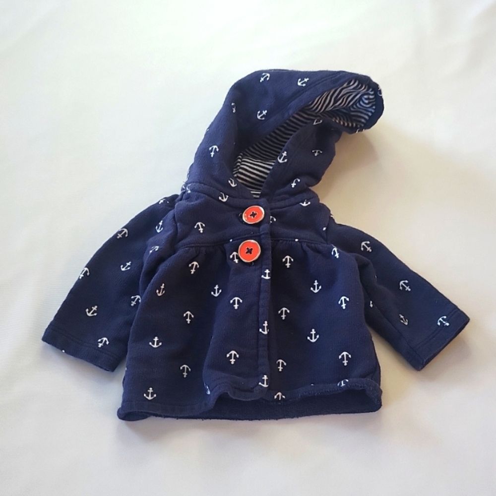 Infants Red, White & Navy Blue Sailor Themed Hoodie